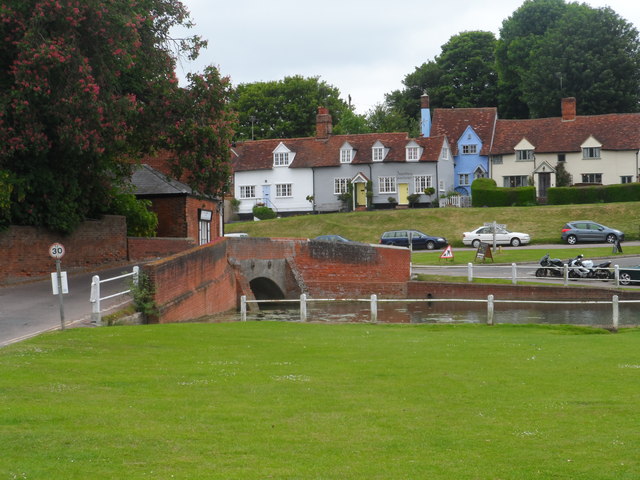 The bridge over the pond at Finchingfield, near The Greedy Duck