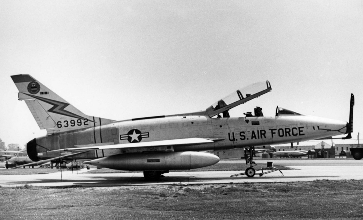 F-100 Super Sabre of the 20th Tactical Fighter Wing at RAF Wethersfield, 1966